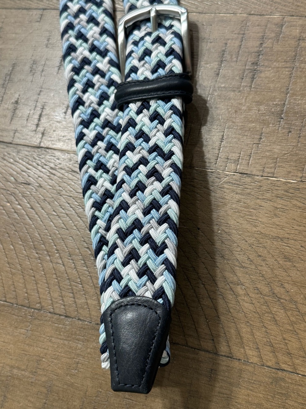 Anderson’s Nylon Woven Belt| 36/ US 32| mint,navy,powderblue,white| Golf - Picture 5 of 7